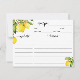 RSVP Cartão de Receita de Limão