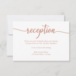 RSVP Cartão de Recepção de Casamento com Caligrafia em 