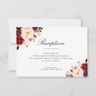 RSVP cartão de recepção de casamento de flores borrado