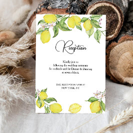 RSVP Cartão de recepção de casamento de limão de Verão
