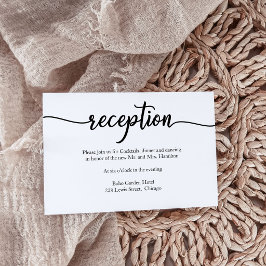 RSVP Cartão de Recepção de Casamento Minimalista Modern