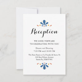 RSVP Cartão de Recepção de casamento Talavera Mexicano