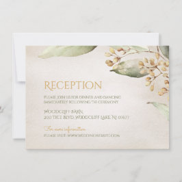 RSVP Cartão de recepção rupestre botânico