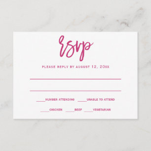 RSVP / Cartão de Resposta   Caligrafia à Pincel-Ma