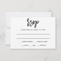 RSVP / Cartão de Resposta | Caligrafia à Pincel (P