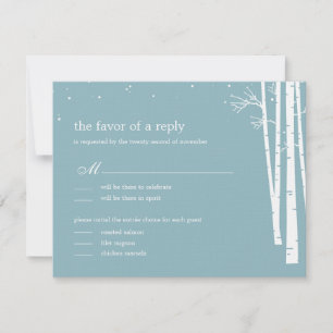 RSVP Cartão de Resposta/RSVP para Casamento Floresta de
