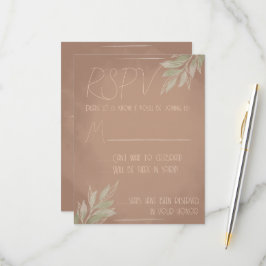 RSVP Cartão de RSPV Boho Terracota