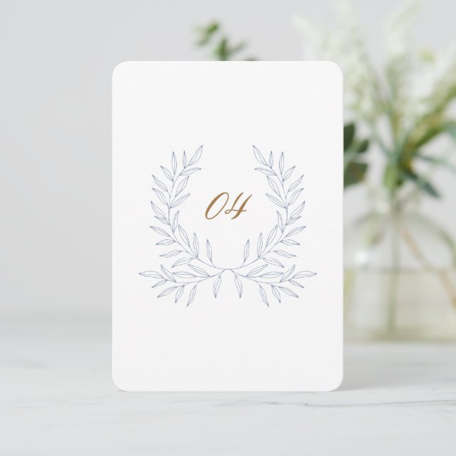 RSVP Cartão de Sinal de Casamento com Número Mínimo de  (Em pé/Frente)