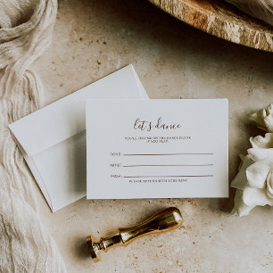 RSVP Cartão de Solicitação de Casamento Branco Casta