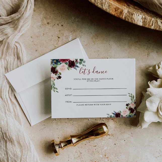 RSVP Cartão de Solicitação de Casamento Floral Colorida (Criador carregado)
