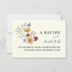 RSVP Cartão de Solicitação de Receita de Boho Wildflowe