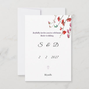 RSVP Cartão - Design Floral