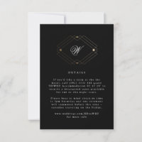 Cartão Dourado Geométrico Preto Simples