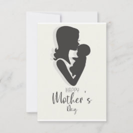 RSVP Cartão Elegante de dia de as mães com letra atrás.