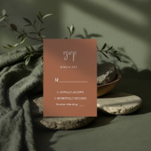 Cartão elegante e mesquinho Terracotta minimalista