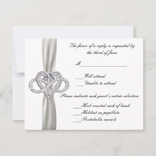 RSVP Cartão Infinity Heart Response (Frente)