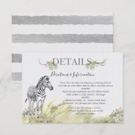 RSVP Cartão informativo de Detalhes do Casamento da Sel