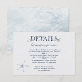 RSVP Cartão informativo Pormenores do Casamento no Ocea