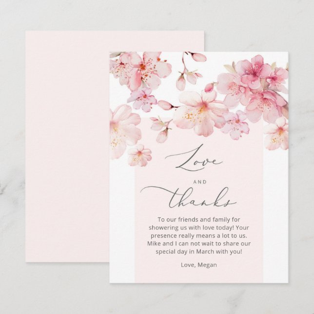 RSVP Cartão personalizado Sakura (Frente/Verso)