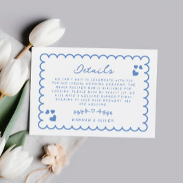 RSVP Cartão Pormenores de Casamento Manuscrito com Port