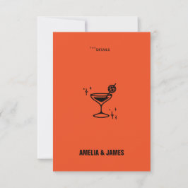 RSVP Cartão Retro Funky Modern Wedn Enclosure