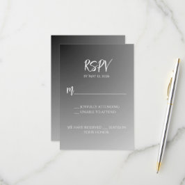 RSVP Cartão RSPV Preto e Branco Elegante