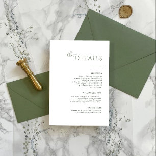 RSVP Cartão verde moderno minimalista
