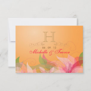 RSVP - Cartões de Resposta de Casamento Outono Tan