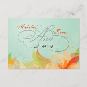 RSVP - Cartões de Resposta Floral de Casamento Flo