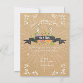 RSVP Cartões Deer Antler Wildflower Russt