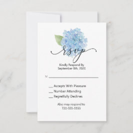 RSVP Casamento Blue Hydrangea