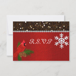 RSVP CASAMENTO DE INVERNO CARTÃO DE R.S.V.P. CORRESPOND