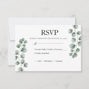 RSVP Casamento Eucalipto Verdejante