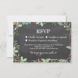 RSVP Casamento Férias de Inverno Cartões de Convit