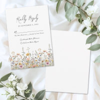 RSVP Casamento Floral de Flores Silvestres