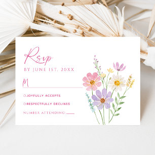 RSVP Casamento Floral Jardim de Flores Silvestres