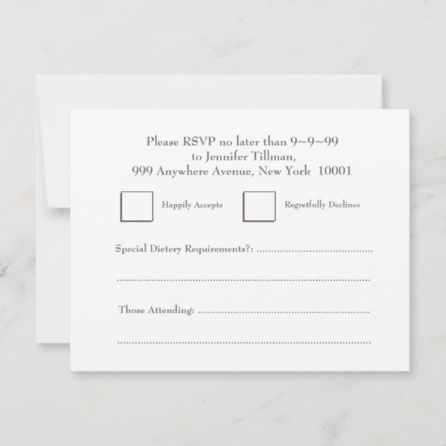 RSVP Casamento Foodies Coração Resposta Prata (Frente)