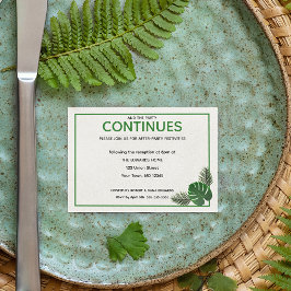 RSVP Casamento Moderno Tropical Após Cartão de Festa