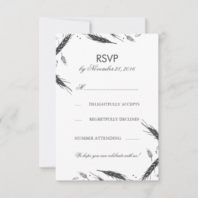 RSVP Casamento Outono Trigo (Frente)