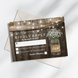 RSVP Casamento Rústico em Barril com Respiro de Be