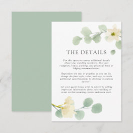 RSVP Casamento Simples Elegante De Aquarela | Cartão de
