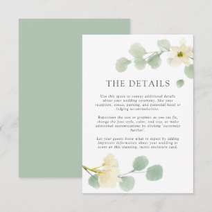 RSVP Casamento Simples Elegante De Aquarela   Cartão de