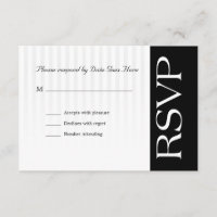 RSVP Clássico Personalizável com faixas sutis
