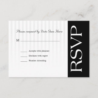 RSVP Clássico Personalizável com faixas sutis
