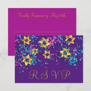 RSVP Colorida Confetti Glittery Dourada Star