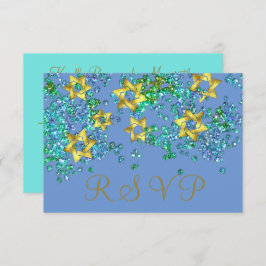 RSVP Colorida Confetti Glittery Dourada Star