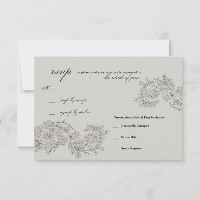 RSVP com 3 opções de entrada // Vintage inspiradas (Frente)