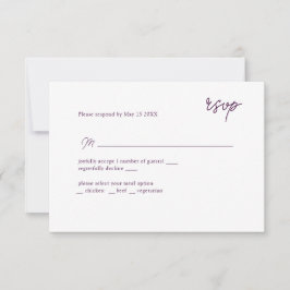RSVP com script de MInimalmente roxo