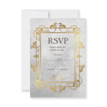 RSVP Concreto e Dourado Medieval