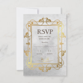 RSVP Concreto e Dourado Medieval